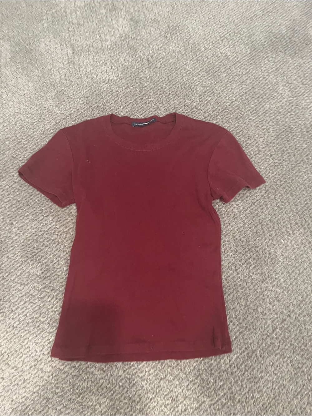 Brandy Melville Short Sleeve Tee - Burgundy